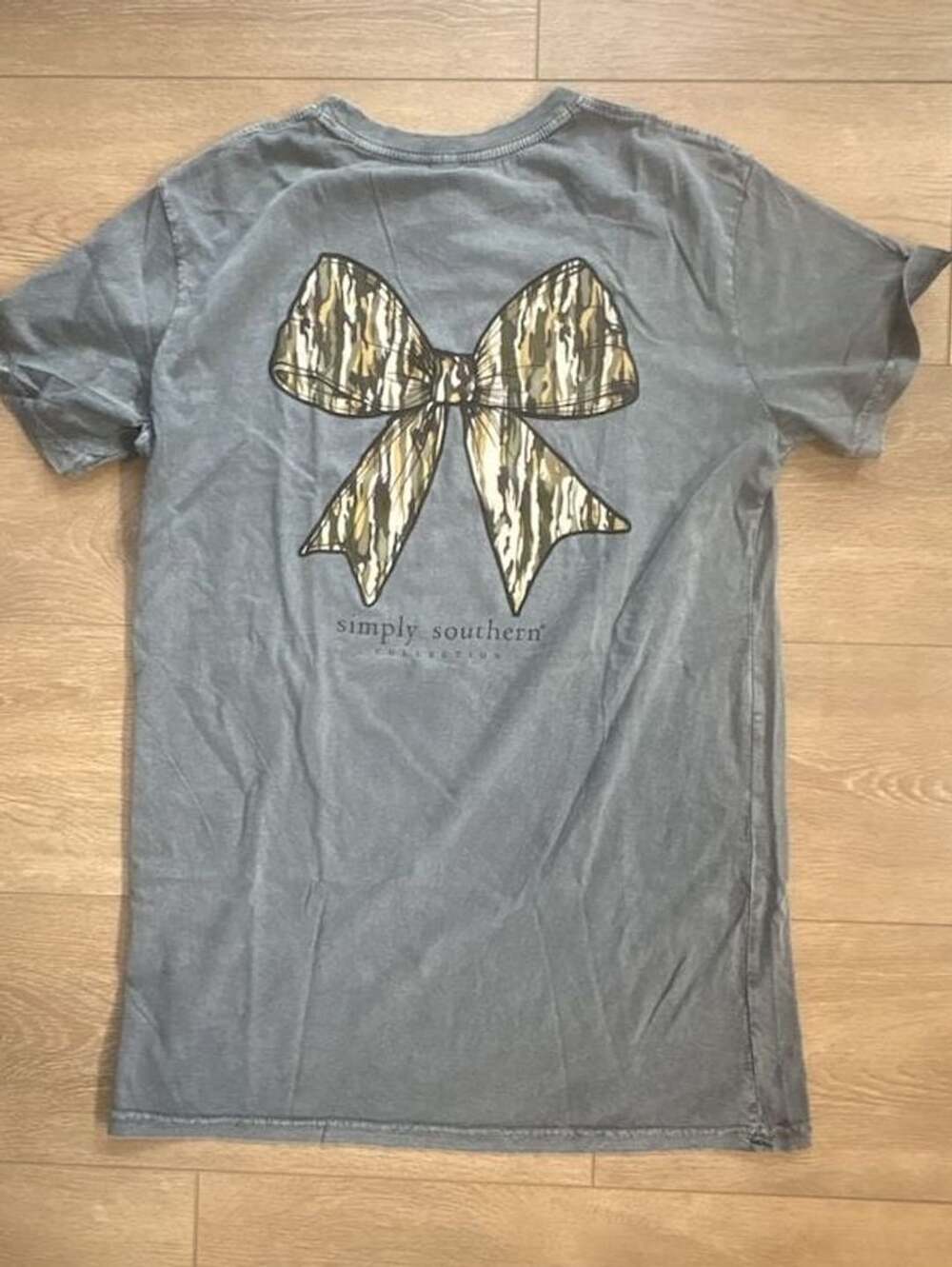 Simply Southern Camo Bow T-Shirt - ,